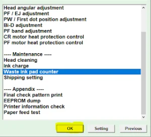 Reset Printer Epson L1250