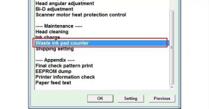 Reset Printer Epson L3100