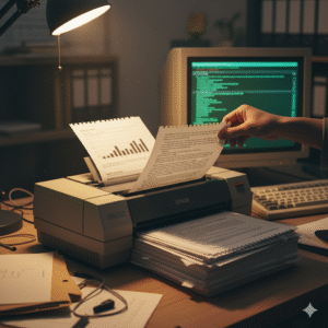 printer garis putus putus