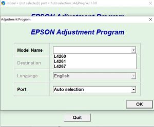 Reset Printer Epson L4260