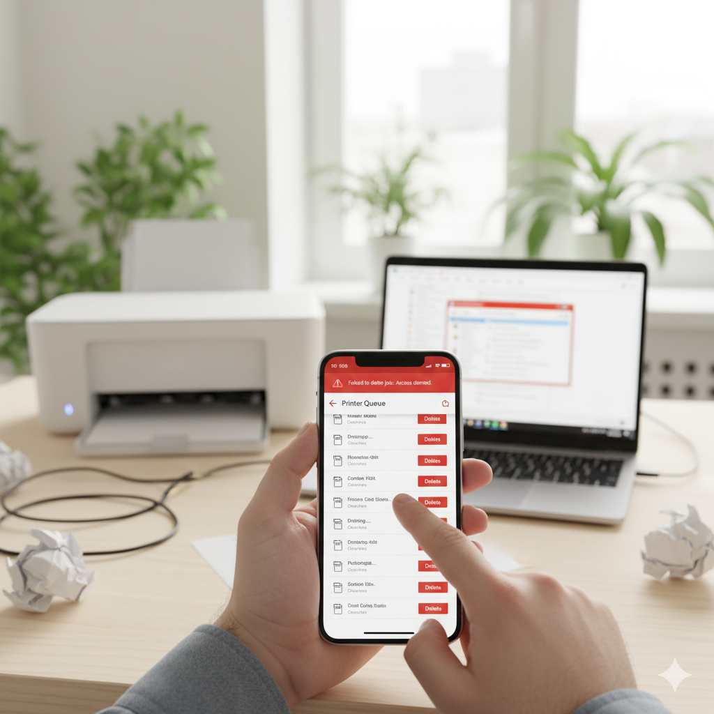printer queue not clearing