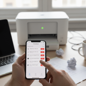 printer queue on iphone