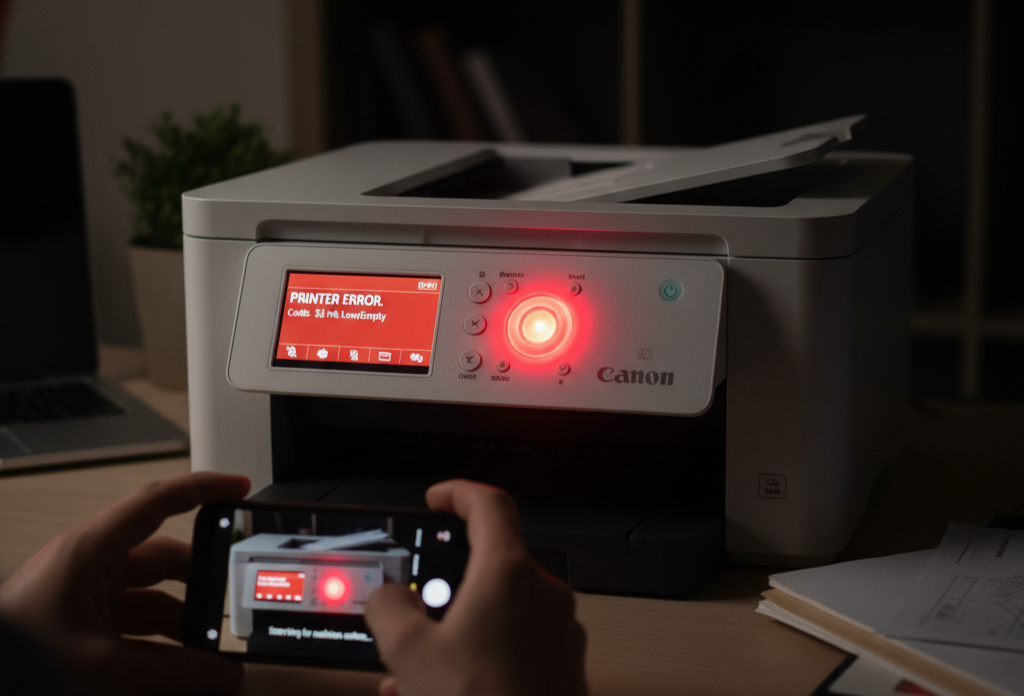 printer kedap kedip merah