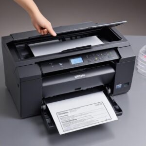 Tampilan layar komputer yang menampilkan software resetter atau utility printer Epson dengan opsi