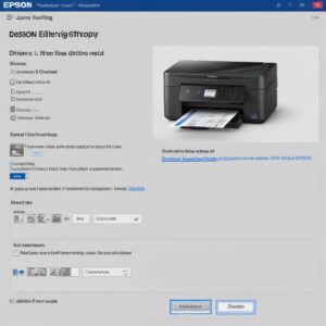 A screenshot of the Epson official website's support page, showing options to select a printer model and operating system for driver download. The Epson L3210 model is highlighted.