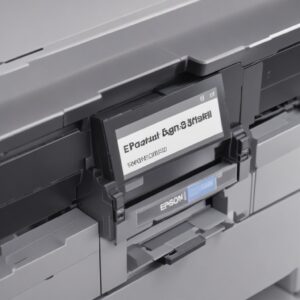 A screenshot or graphic illustrating the Epson Adjustment Program interface, specifically highlighting the