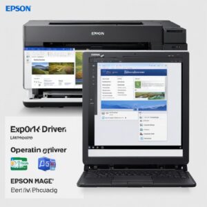 A split image showing two operating systems (Windows and macOS) side-by-side, each displaying the Epson official driver download page for the EcoTank L3210, highlighting the correct OS selection.