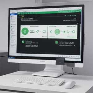 An image of a computer screen showing the Epson Status Monitor software with options for
