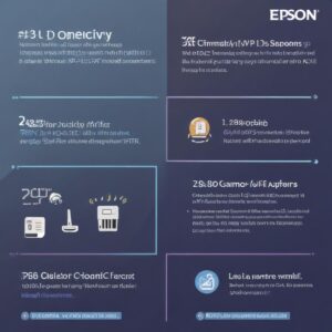 An infographic comparing the Epson L3210 and Epson L3250 side-by-side, highlighting their key features like connectivity (USB vs. Wi-Fi) and price difference, with text in an easy-to-understand style.