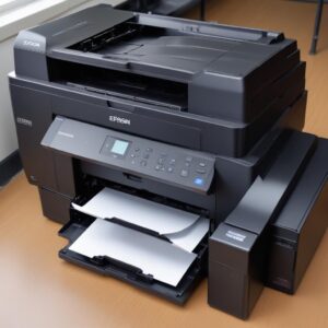 Antarmuka software Epson Adjustment Program atau WIC Reset Utility menunjukkan proses reset waste ink pad counter.