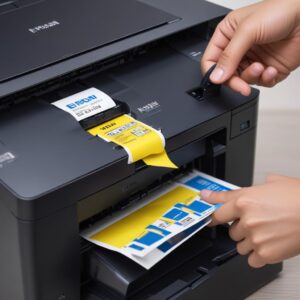 Close-up seorang tangan sedang menekan tombol power pada printer Epson yang modern. Latar belakang menunjukkan kertas hasil cetakan dengan warna kuning yang kurang jelas.</p>
<p>“><br /> Masalah <strong>printer Epson warna kuning tidak keluar</strong> itu ibarat ada sumbatan di saluran air. Tapi bedanya, ini di saluran tinta printer kamu. Kadang penyebabnya sepele banget, kadang butuh sedikit ‘pijatan’ ekstra. Yang penting, kamu tahu langkah-langkahnya yang benar. Di sini, kita akan kasih tips jitu yang sudah terbukti berhasil. Siap-siap printer kamu sehat lagi ya!</p>
<h2>Kenapa Sih Warna Kuning Tiba-Tiba Ilang? (Penyebab Utama yang Wajib Kamu Tahu!)</h2>
<p>Sebelum kita loncat ke solusi, yuk kita kenalan dulu sama biang keroknya. Kenapa sih tinta kuning di printer Epson kamu suka ngambek? Biar nggak cuma ngikutin cara doang, tapi juga paham akar masalahnya. Dengan gitu, kamu bisa lebih sigap kalau masalah ini muncul lagi di kemudian hari. Ini dia beberapa penyebab paling umum:</p>
<h3>
<p><strong>Cartridge atau Head Printer Mampet/Kering (Biang Kerok Nomor Satu!)</strong></p>
</h3>
<p>Ini dia tersangka utama yang paling sering bikin <strong>printer Epson warna kuning tidak keluar</strong>. Kalau printer jarang dipakai, tinta di dalam print head atau cartridge bisa mengering dan menyumbat saluran. Akibatnya, tinta nggak bisa disemprotkan ke kertas. Ibarat keran air yang berkarat, macet deh!</p>
<h3>
<p><strong>Level Tinta Kuning Rendah atau Habis Total</strong></p>
</h3>
<p>Kedengarannya sepele, tapi ini sering bikin orang pusing duluan. Kadang kita lupa cek level tinta kuning. Kalau tangki tinta kuning (untuk printer L-series) atau cartridge tinta kuning sudah kosong melompong, ya jelas nggak akan keluar warnanya. Cek dulu, jangan-jangan memang cuma butuh diisi ulang!</p>
<h3>
<p><strong>Ada Udara Masuk di Selang Tinta (Khusus Printer Infus L-Series)</strong></p>
</h3>
<p>Bagi kamu pengguna printer Epson L-series dengan sistem infus, udara yang terjebak di selang tinta bisa jadi masalah serius. Udara ini menghalangi aliran tinta dari tangki ke print head. Akibatnya, pas kamu nge-print, tinta kuning nggak bisa jalan. Tanda-tandanya? Biasanya ada ruang kosong di selang tinta yang harusnya penuh tinta.</p>
<h2>Panduan Lengkap: 7 Langkah Ampuh Mengatasi Printer Epson Warna Kuning Tidak Keluar</h2>
<p>Oke, sekarang kita masuk ke bagian yang paling kamu tunggu-tunggu: solusi! Kita akan bahas langkah demi langkah cara mengatasi <strong>printer Epson warna kuning tidak keluar</strong>. Ikuti dengan teliti ya, dari yang paling gampang sampai yang butuh sedikit trik. Yuk, mulai!</p>
<h3>
<p><strong>Langkah 1: Jalankan Head Cleaning Otomatis (Pertolongan Pertama!)</strong></p>
</h3>
<p>Ini adalah langkah paling dasar dan seringkali paling ampuh. Fungsi head cleaning adalah membersihkan nozzle (lubang semprot tinta) yang mungkin mampet dengan cara menyemprotkan tinta secara paksa. Jangan khawatir, printer Epson sudah punya fitur ini secara otomatis.</p>
<ul>
<li><strong>Via Software Printer (PC/Laptop):</strong> Buka Control Panel > Devices and Printers (Windows) atau System Settings > Printers & Scanners (macOS). Cari printer Epson kamu, klik kanan (atau opsi), lalu pilih Printing Preferences (atau Properties). Di tab Maintenance (atau Utility), cari opsi “Head Cleaning” atau “Nozzle Check”. Jalankan “Head Cleaning” beberapa kali (2-3 kali) dengan jeda 15 menit setiap sesinya.</li>
<li><strong>Via Tombol Printer Langsung:</strong> Beberapa model printer Epson memungkinkan head cleaning langsung dari panel printer. Biasanya dengan menekan kombinasi tombol. Cek manual printer kamu untuk instruksi spesifik.</li>
</ul>
<p>Setelah head cleaning, coba print tes page atau dokumen yang ada warna kuningnya. Kalau sudah keluar, selamat! Kalau belum, lanjut ke langkah berikutnya.</p>
<h3>
<p><strong>Langkah 2: Cek dan Isi Ulang Level Tinta Kuning (Jangan Sampai Kosong!)</strong></p>
</h3>
<p>Kadang masalahnya sesederhana ini. Jangan anggap remeh! Sebelum panik, pastikan tinta kuning kamu masih ada. Untuk printer Epson L-series, cek tangki tinta kuning di samping printer. Pastikan levelnya tidak di bawah garis minimum. Kalau kurang, segera isi ulang dengan tinta original atau tinta pengganti berkualitas dari <a href=