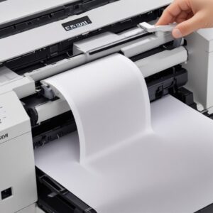 Foto close-up roller penarik kertas pada printer Epson L3210 yang sedang dibersihkan dengan kain mikrofiber lembab.