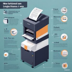 Infografis langkah-langkah sederhana untuk mengatasi paper jam pada printer, dengan panah menunjukkan arah menarik kertas yang benar dan tanda'X' untuk cara yang salah.