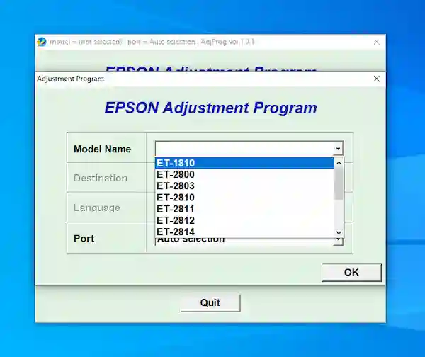 Download Resetter Epson ET-1810