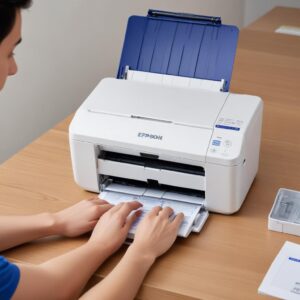 Tampilan antarmuka instalasi Epson L3210 Printer Driver di layar komputer, dengan jendela
