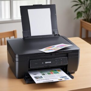 Tampilan antarmuka situs web resmi Epson yang bersih dan mudah dinavigasi, berfokus pada halaman unduhan driver untuk model L3210. Area yang menyoroti pilihan sistem operasi (Windows, Mac) dan tombol unduh disorot jelas.