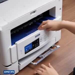 Tampilan close-up tangan yang sedang mengklik tombol