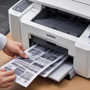 Tampilan layar komputer menunjukkan jendela'Services' dengan layanan'Print Spooler' yang sedang di-stop, di sampingnya ada antrean dokumen di sebuah printer Epson L3210.