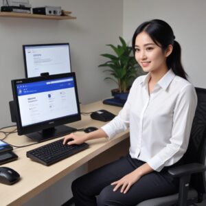 Tampilan layar komputer yang menunjukkan halaman website resmi Epson Indonesia dengan bagian