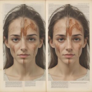 A before-and-after image split. On one side, a printed page with severe streaks and faded colors. On the other side, the same page printed perfectly clear and vibrant, showcasing the success of the head cleaning.