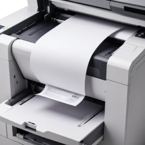 A crisp, perfectly printed document coming out of a printer, symbolizing successful troubleshooting and smooth printing.