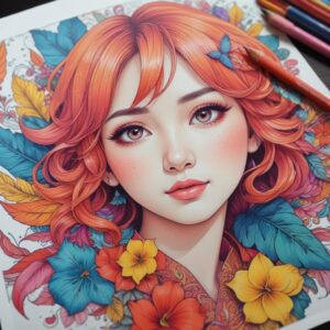 Foto close-up hasil cetakan desain grafis berkualitas tinggi di atas kertas glossy, menunjukkan detail warna dan ketajaman yang sempurna, dengan latar belakang tangan yang memegang hasil cetak.